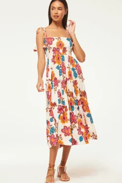 MISA Los Angeles Midi|Dresses>KAMINA DRESS Floramarbella