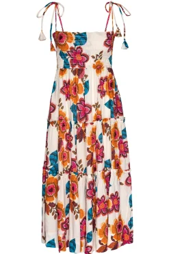 MISA Los Angeles Midi|Dresses>KAMINA DRESS Floramarbella
