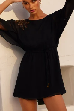 MISA Los Angeles Wedding Guest|Long-sleeve>KATANA DRESS Blackpalmd'or