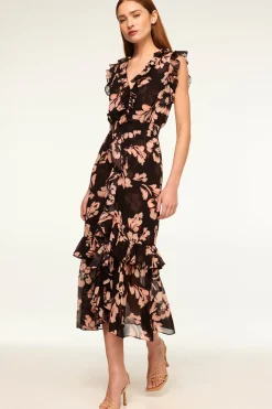 MISA Los Angeles Wedding Guest|Misa Classics>KIDADA DRESS Auricflora