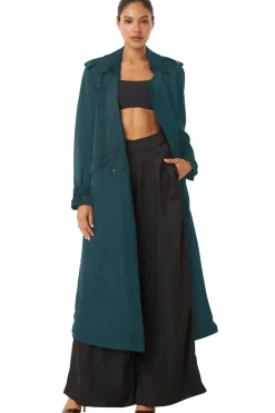 MISA Los Angeles Midi|Jackets>KIKI TRENCH Emeraldsatin
