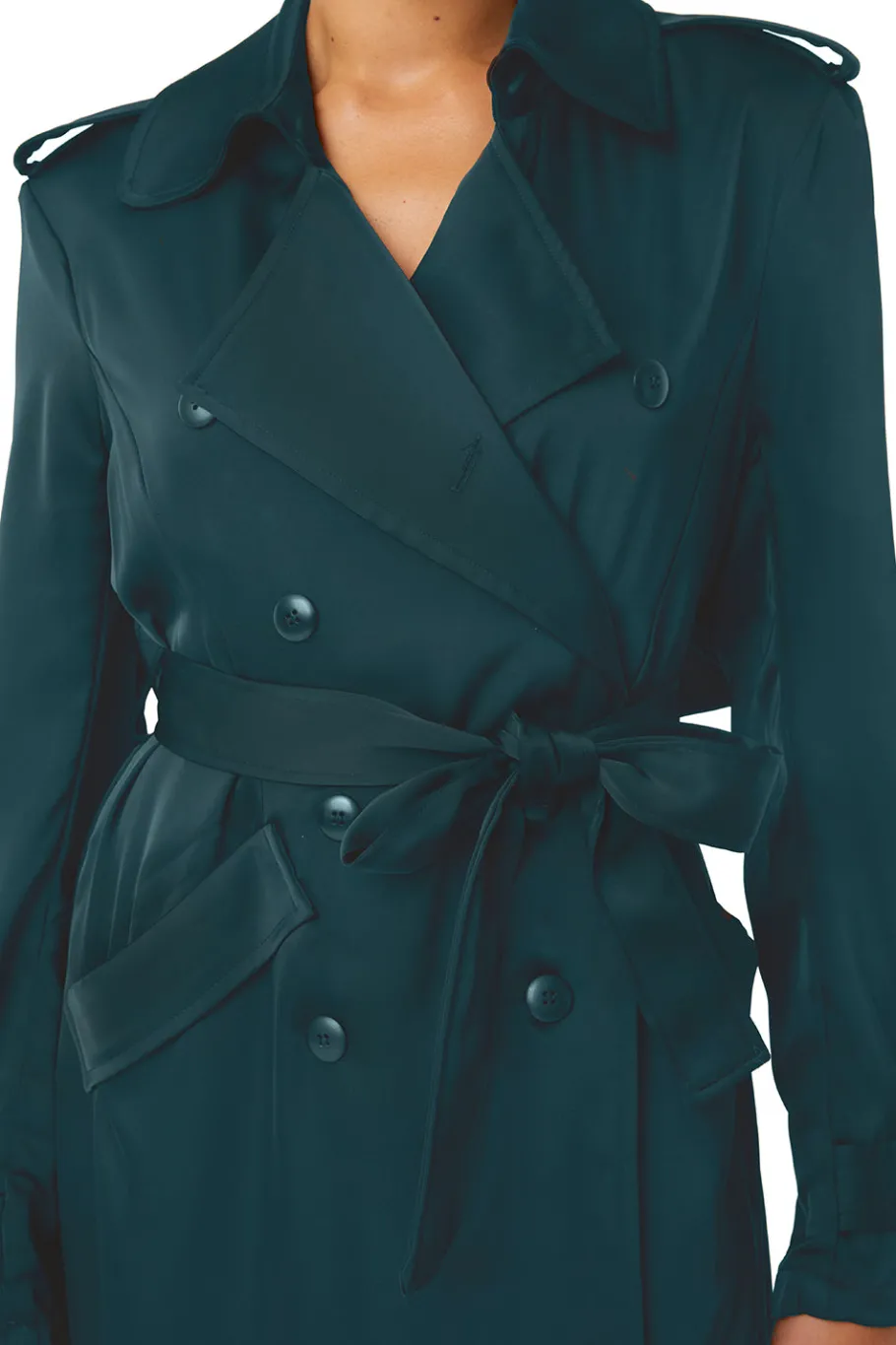 MISA Los Angeles Midi|Jackets>KIKI TRENCH Emeraldsatin