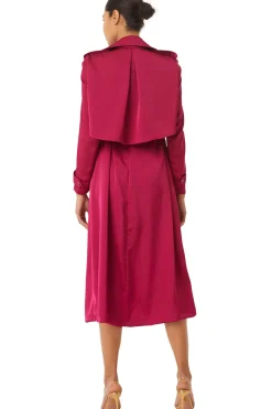 MISA Los Angeles Midi|Jackets>KIKI TRENCH Fuchsiasatin