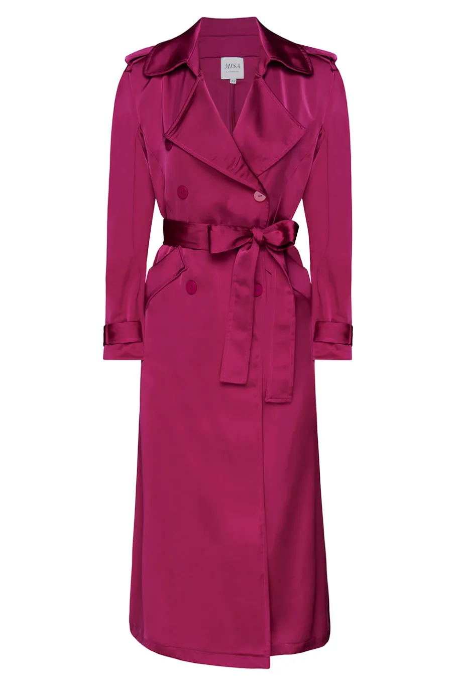MISA Los Angeles Midi|Jackets>KIKI TRENCH Fuchsiasatin