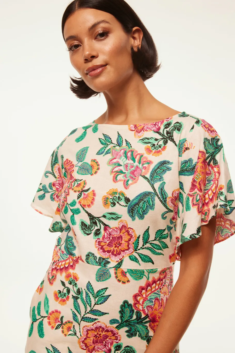 MISA Los Angeles Honeymoon|Mini>LAYLA DRESS Malikapaisleyfloral