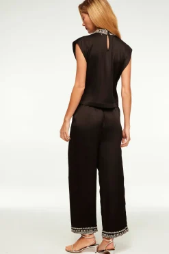 MISA Los Angeles Matching Sets|Pants>LEIA PANT Blacksatin