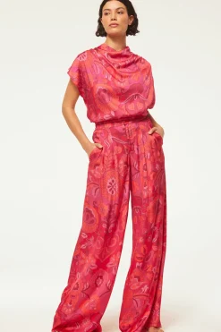 MISA Los Angeles Matching Sets|Pants>LEMOR PANT Floracorsicafuchsia