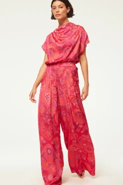 MISA Los Angeles Matching Sets|Pants>LEMOR PANT Floracorsicafuchsia