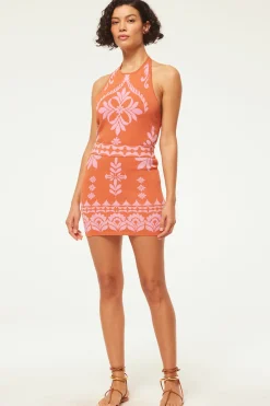 MISA Los Angeles Knits|Matching Sets>LENI SKIRT Pinkflorasantiago