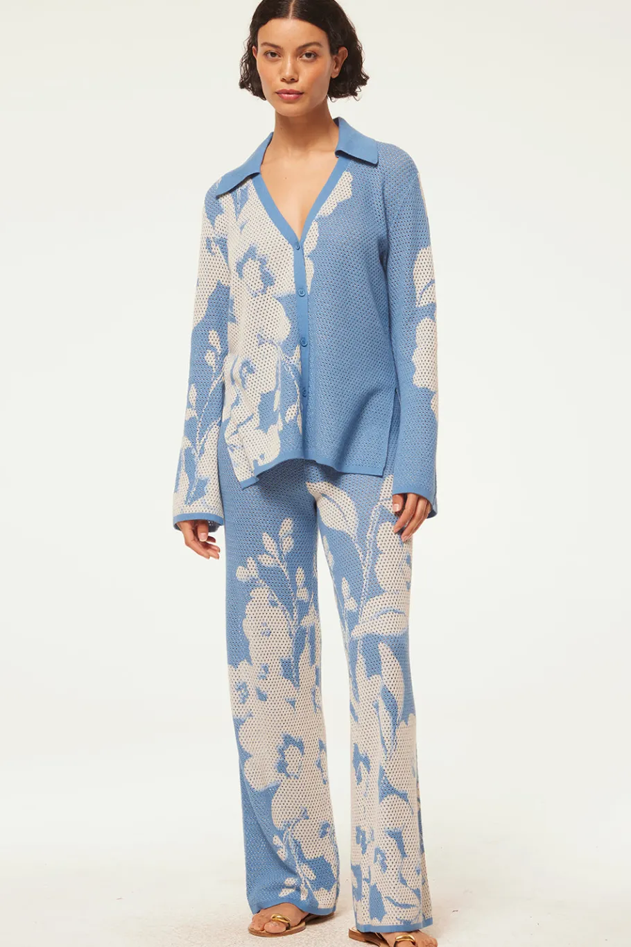 MISA Los Angeles Knits|Matching Sets>LIAM PANT Bluehibiscusflora