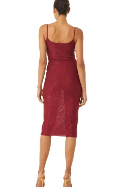 MISA Los Angeles Knit|Long-sleeve>LISETTE DRESS Lipstickred