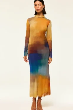 MISA Los Angeles Wedding Guest|Jersey & Mesh>LIV DRESS Digitalombre