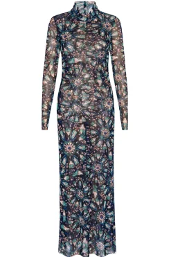 MISA Los Angeles Wedding Guest|Jersey & Mesh>LIV DRESS Indigoburst