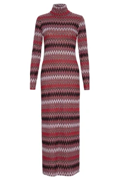 MISA Los Angeles Knit|Long-sleeve>LIV DRESS Winterchevron