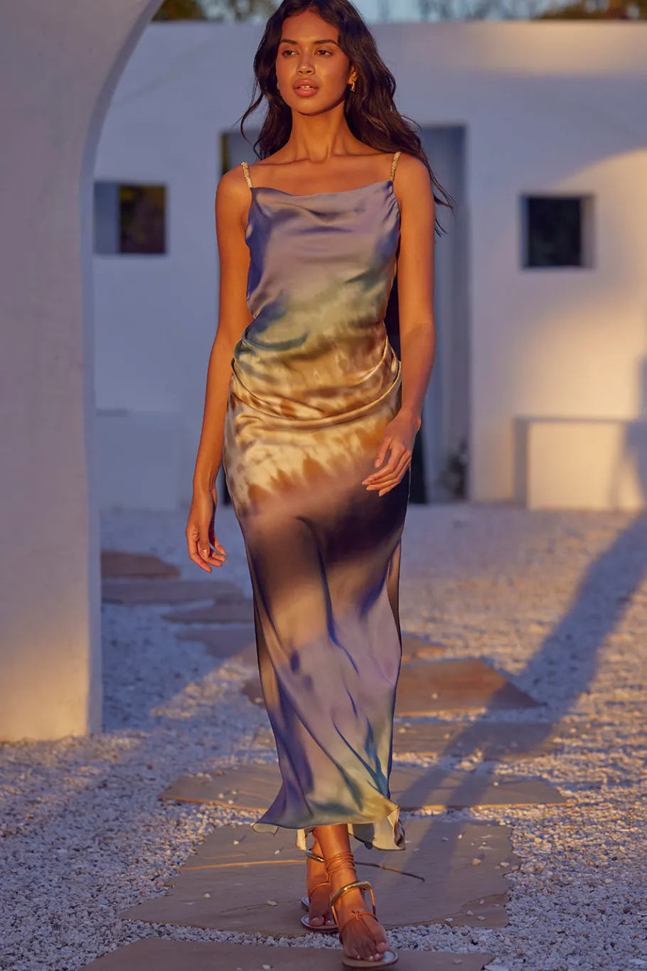 MISA Los Angeles Wedding Guest|Maxi>LIVIA DRESS Ceruleanombre