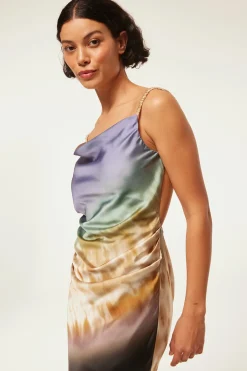 MISA Los Angeles Wedding Guest|Maxi>LIVIA DRESS Ceruleanombre