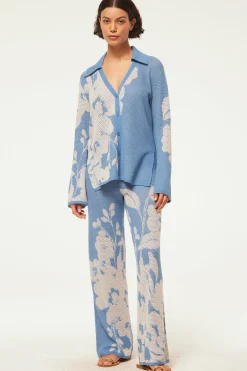 MISA Los Angeles Knits|Matching Sets>LORCA TOP Bluehibiscusflora