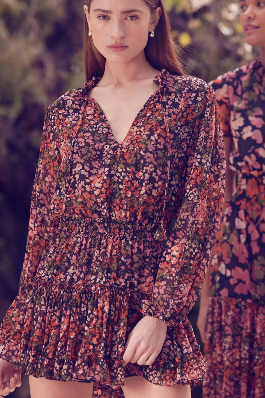 MISA Los Angeles Long-sleeve|Misa Classics>LORENA DRESS Autumnflora