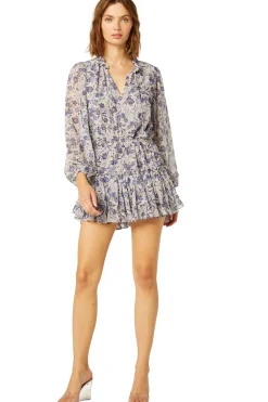 MISA Los Angeles Engagement Party|Long-sleeve>LORENA DRESS Ceruleanfloral