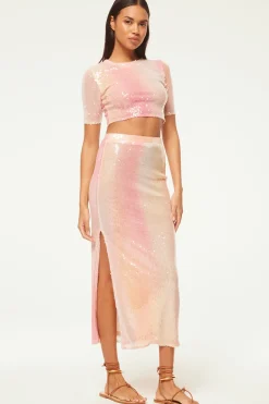 MISA Los Angeles Matching Sets|Tops>LOVE TOP Sequinombre