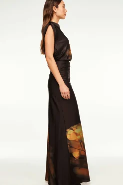 MISA Los Angeles Matching Sets|Tops>LUCY TOP Yellowrosesatin