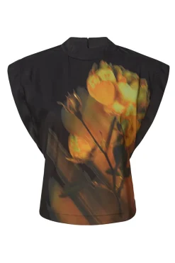 MISA Los Angeles Matching Sets|Tops>LUCY TOP Yellowrosesatin