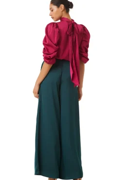 MISA Los Angeles Tops>LUELLA TOP Fuchsiasatin