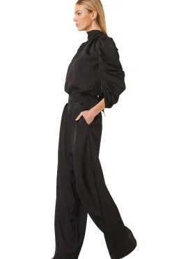 MISA Los Angeles Tops>LUELLA TOP Blacksatin