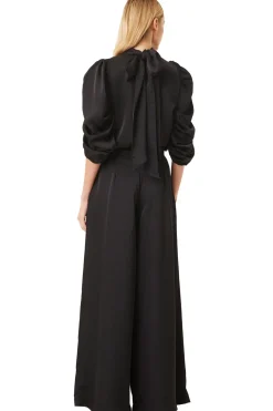 MISA Los Angeles Tops>LUELLA TOP Blacksatin