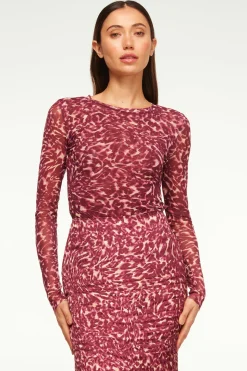 MISA Los Angeles Matching Sets|Jersey & Mesh>LULA TOP Faunaabstractmesh