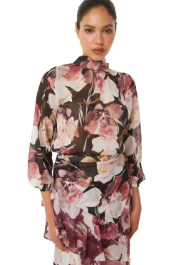 MISA Los Angeles Wedding Guest|Tops>LULU TOP Floratropicalblack