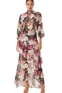 MISA Los Angeles Wedding Guest|Tops>LULU TOP Floratropicalblack