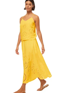 MISA Los Angeles Honeymoon|Matching Sets>MARCELA TOP Canaryeyelet
