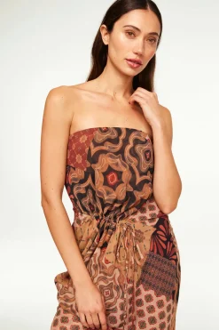 MISA Los Angeles Wedding Guest|Maxi>MARIAH DRESS Surrealpatchworkchiffon
