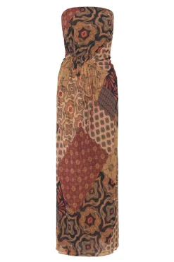 MISA Los Angeles Wedding Guest|Maxi>MARIAH DRESS Surrealpatchworkchiffon