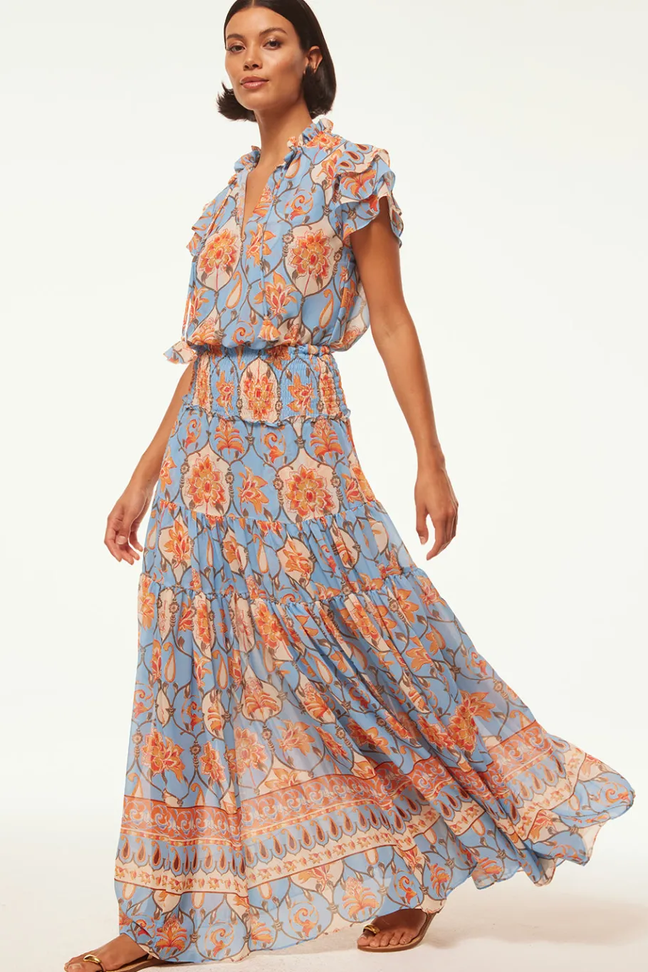 MISA Los Angeles Matching Sets|Tops>MARIA TOP Cagedfloral