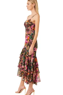 MISA Los Angeles Wedding Guest|Misa Classics>MARISA DRESS Floragroovechiffon