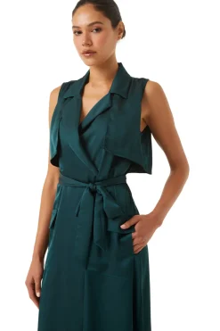 MISA Los Angeles Midi|Dresses>MARTIKA DRESS Emeraldsatin