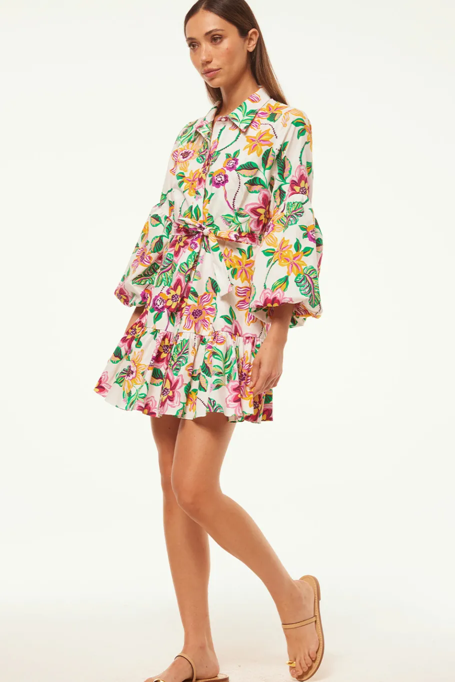 MISA Los Angeles Long-sleeve|Misa Classics>MARTINA DRESS Floraexoticapoplin