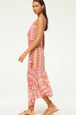 MISA Los Angeles Wedding Guest|Midi>MAYE DRESS Aperolgeo