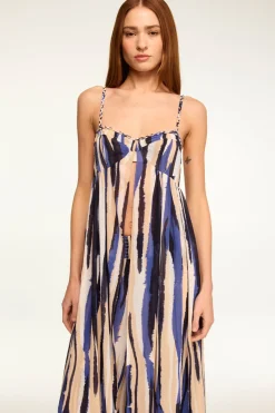 MISA Los Angeles Robes & Kaftans|Tops>MAYTE TOP Stripedinstinct