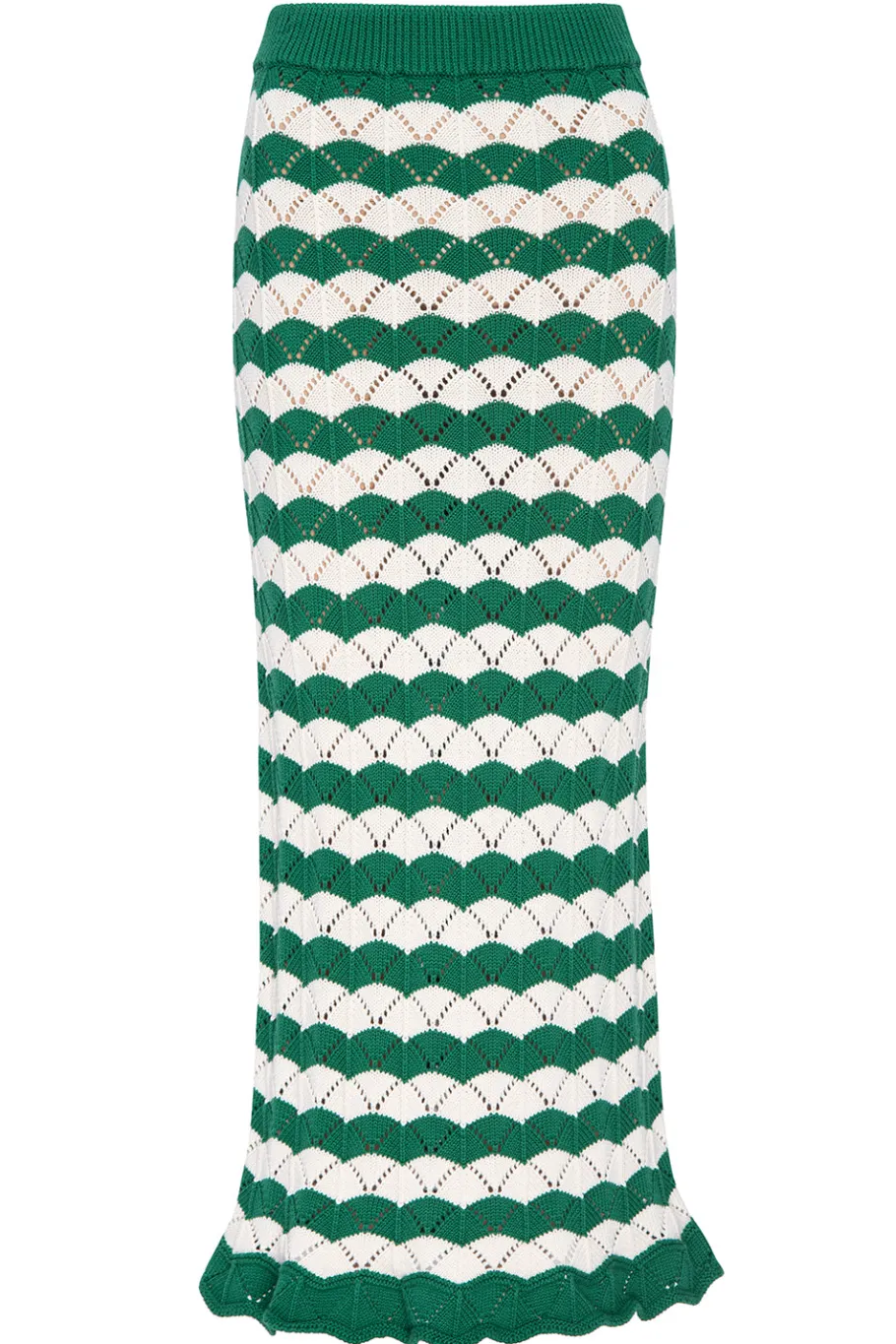 MISA Los Angeles Knits|Matching Sets>MELINA SKIRT Emeraldstripe