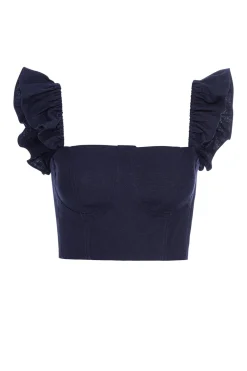 MISA Los Angeles Matching Sets|Tops>MIYA TOP Navylinen