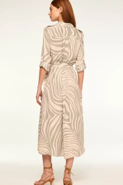 MISA Los Angeles Midi|Dresses>MONTANA DRESS Abstractzebra