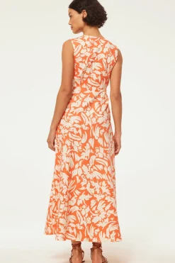 MISA Los Angeles Maxi|Dresses>NAJAH DRESS Patmostangerine
