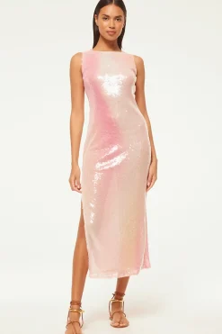 MISA Los Angeles Wedding Guest|Misa Classics>NAKIA DRESS Sequinombre