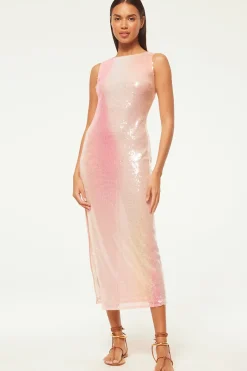 MISA Los Angeles Wedding Guest|Misa Classics>NAKIA DRESS Sequinombre
