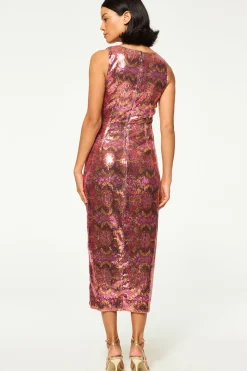 MISA Los Angeles Wedding Guest|Midi>NAKIA DRESS Chicnostalgicsequin