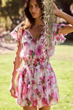 MISA Los Angeles Engagement Party|Misa Classics>NATALIA DRESS Gardenfuchsia