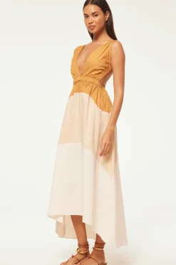 MISA Los Angeles Maxi|Dresses>NIA DRESS Stretchpoplinmix
